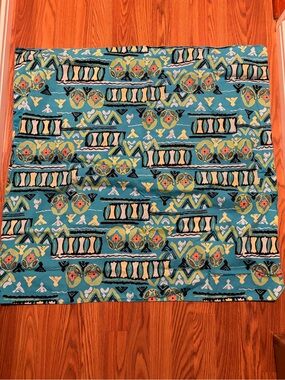 Vintage 90s 100% Cotton Square  Scarf